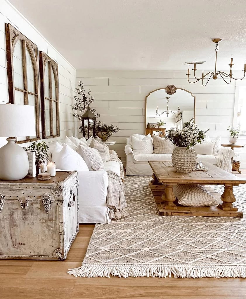 White Farmhouse Living Room