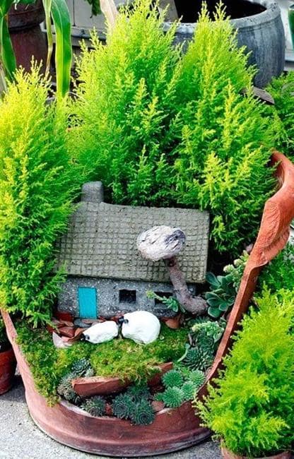 Tiny Little House fairy garden